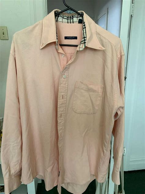 orange pink burberry flannel